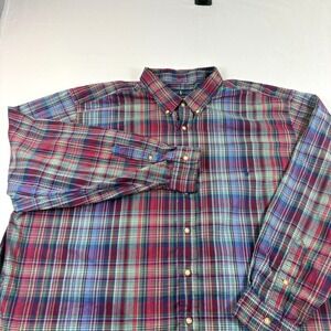 Polo Ralph Lauren‎ Shirt Mens 3XB Big Plaid Button Up Long Sleeve Casual